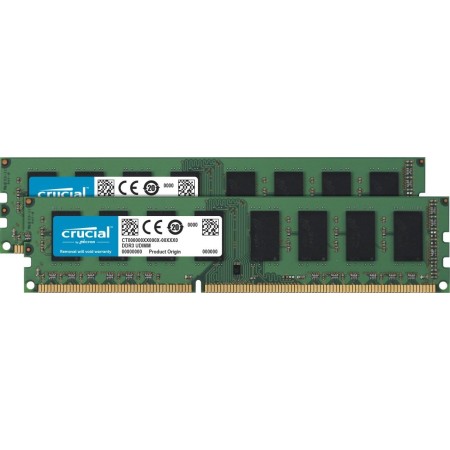 Crucial RAM CT2K102464BD160B 16 GB (2 x 8GB) DDR3 1600 MHz CL11 Kit de Memoria de Escritorio