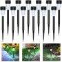 Aigostar- Luz Solares Exterior Jardin, Luz Fría 6500K, IP44 Impermeable, Luces LED Solar de Césped Exterior Jardin para Terraza,