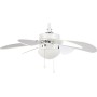 Orbegozo CP 15075N Ventilador de techo con luz, 3 velocidades, 6 aspas de madera, Sistema de ventilación reversible, 50 W