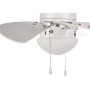 Orbegozo CP 15075N Ventilador de techo con luz, 3 velocidades, 6 aspas de madera, Sistema de ventilación reversible, 50 W