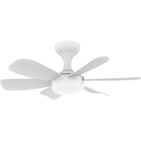 Ventilador de Casquillo con Luz LED, Ventilador de Techo con Base E27, 5 Palas, Motor DC 6 Velocidades Regulable, 6000K, ideal