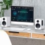 Sanyun SW208 Altavoces de estantería activos Bluetooth 5.0 de 3 "- Unidad de altavoz de fibra de carbono de 60W - DAC integrado