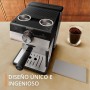 Krups Cafetera Espresso bomba Virtuoso Essential, 15 Bares de Presión, Boquilla de Vapor Dual, Thermoblock, Cuchara Medidora y