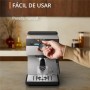 Krups Cafetera Espresso bomba Virtuoso Essential, 15 Bares de Presión, Boquilla de Vapor Dual, Thermoblock, Cuchara Medidora y