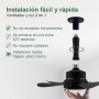 Ventilador de Casquillo con Luz LED, Ventilador de Techo con Base E27, 5 Palas, Motor DC 6 Velocidades Regulable, 6000K, ideal