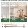 Ventilador de Casquillo con Luz LED, Ventilador de Techo con Base E27, 5 Palas, Motor DC 6 Velocidades Regulable, 6000K, ideal