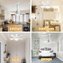 Ventilador de Casquillo con Luz LED, Ventilador de Techo con Base E27, 5 Palas, Motor DC 6 Velocidades Regulable, 6000K, ideal