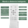 Ventilador de Casquillo con Luz LED, Ventilador de Techo con Base E27, 5 Palas, Motor DC 6 Velocidades Regulable, 6000K, ideal