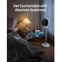 Dreo Ventilatore a Piantana Silenzioso 25dB, Oscillazione Orizzontale Automatica 80°, 3 Velocità, Portata fino a 24m, Potente