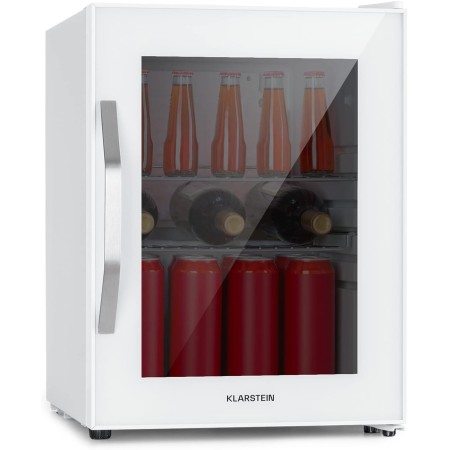 Klarstein Beersafe Mix It - Nevera pequeña, Mini nevera con puerta acristalada, Frigoríficos pequeños con iluminación LED, De 0