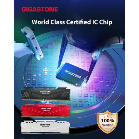 DDR4 RAM GIGASTONE Game Pro 32GB Kit(2x16GB) DDR4 3200MHz PC4-25600 CL 16-18-18-40 Intel XMP 2.0 AMD Ryzen 1.35V UDIMM 288pin