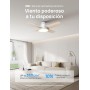 Dreo ventilador de techo silencioso con lámpara LED, 112 cm, reversible, 5CCT, 6 velocidades, fácil de instalar, temporizador,