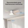 Dreo ventilador de techo silencioso con lámpara LED, 112 cm, reversible, 5CCT, 6 velocidades, fácil de instalar, temporizador,