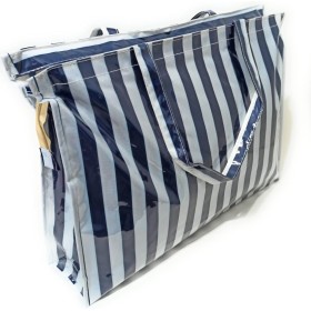 Bolso grande Playa Plástico Reciclado Multiuso Piscina Picnic Compras Bolso de verano familiar Impermeable con Cremallera y