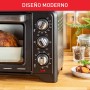 Moulinex Optimo OX495810 - Horno de Convección 60 L, 6 Modos de Cocción, Termostato hasta 240 y Temporizador hasta 120 Minutos,