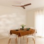 CREATE / WINDCALM/Ventilador de techo ABS con luz blanco aspas efecto madera clara con Wifi y mando / 40W, Silencioso, Ø132 cm,