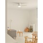 CREATE / WINDCALM/Ventilador de techo ABS con luz blanco aspas efecto madera clara con Wifi y mando / 40W, Silencioso, Ø132 cm,