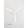 CREATE / WINDCALM/Ventilador de techo ABS con luz blanco aspas efecto madera clara con Wifi y mando / 40W, Silencioso, Ø132 cm,