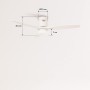 CREATE / WINDCALM/Ventilador de techo ABS con luz blanco aspas efecto madera clara con Wifi y mando / 40W, Silencioso, Ø132 cm,