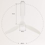 CREATE / WINDCALM/Ventilador de techo ABS con luz blanco aspas efecto madera clara con Wifi y mando / 40W, Silencioso, Ø132 cm,