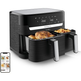 Moulinex Dual Easy Fry 8,3 L – Freidora de aire dual, ahorro energético de hasta 70%, capacidad de 5,2 L y 3,1 L, 7 programas,