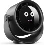 Ventilador Portátil de Mesa, Mini Ventiladores de USB Recargable, Rotación de 360 Grados, 5 Velocidades con Pantalla LED,