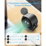 Ventilador Portátil de Mesa, Mini Ventiladores de USB Recargable, Rotación de 360 Grados, 5 Velocidades con Pantalla LED,