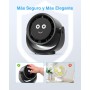 Ventilador Portátil de Mesa, Mini Ventiladores de USB Recargable, Rotación de 360 Grados, 5 Velocidades con Pantalla LED,