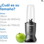 Nutribullet Pro 1200, Batidora Eléctrica, Trituradora, Batidora de Batidos, Trituradora Multifuncional, 1200w de potencia, vasos