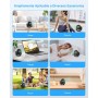 Ventilador Portátil de Mesa, Mini Ventiladores de USB Recargable, Rotación de 360 Grados, 5 Velocidades con Pantalla LED,