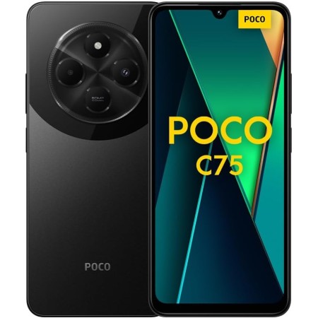 Xiaomi Poco C75 - Smartphone de 6+128GB, Pantalla inmersiva de 6.88” 120Hz, MediaTek Helio G81-Ultra, cámara Dual de 50MP IA,