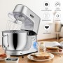 Homlee Batidora Amasadora 2000W Bajo Ruido Amasadora de Pan,con Bol de Acero inoxidable de 7.2 L,Amasador,Batidor,Varillas y