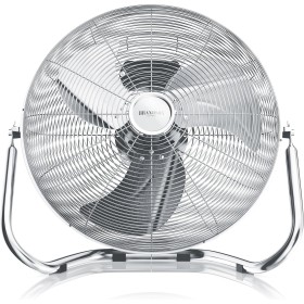 Brandson - Ventilador Industrial 38,5cm 48W – Alto Flujo de Aire - 3 velocidades – Rejilla de protección - Diseño Metal Cromo