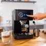 Cecotec Cafetera Express Manual Power Espresso 20. 850 W, Presión 20 Bares, Depósito de 1,6L, Brazo Doble Salida, Vaporizador,