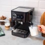 Cecotec Cafetera Express Manual Power Espresso 20. 850 W, Presión 20 Bares, Depósito de 1,6L, Brazo Doble Salida, Vaporizador,