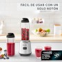 Moulinex Blend&Go - Batidora de vaso de 300 W, con jarra de 1,3 L y botella de plástico de 750 ml, 4 cuchillas extraíbles,