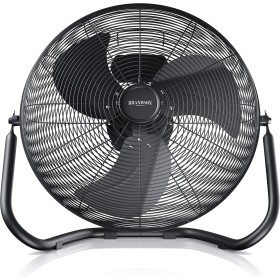 Brandson - Ventilador estilo retro - Ventiladoresde mesa - ventilador de suelo 30cm - alto flujo de aire - inclinable - negro