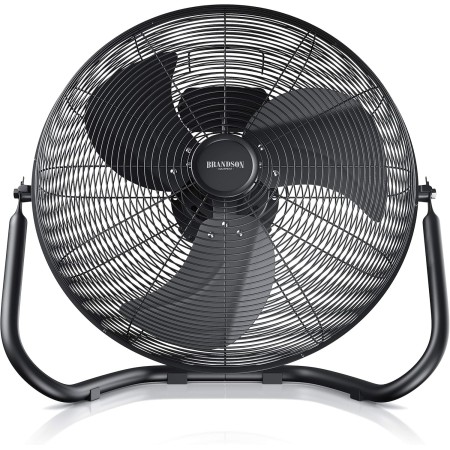 Brandson - Ventilador estilo retro - Ventiladoresde mesa - ventilador de suelo 30cm - alto flujo de aire - inclinable - negro