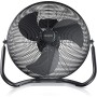 Brandson - Ventilador estilo retro - Ventiladoresde mesa - ventilador de suelo 30cm - alto flujo de aire - inclinable - negro