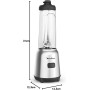 Moulinex Blend&Go - Batidora de vaso de 300 W, con jarra de 1,3 L y botella de plástico de 750 ml, 4 cuchillas extraíbles,
