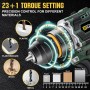 Gisam 16.8V Destornillador Electrico, 2 En 1 Taladro Atornillador Batería, Max 50Nm Atornillador Electrico Kit con 2 x 2000mAh