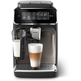 PHILIPS Serie 3300 Cafetera Superautomática - Sistema de leche LatteGo, 6 tipos de cafe, pantalla táctil, SilentBrew, Molinillo
