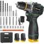 Gisam 16.8V Destornillador Electrico, 2 En 1 Taladro Atornillador Batería, Max 50Nm Atornillador Electrico Kit con 2 x 2000mAh