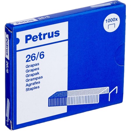 PETRUS 55710 - Grapas Cobreadas de Oficina 26/6 (x1000)