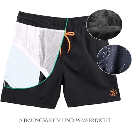 ZOXOZ Bañadores para Hombre con Bolsillo Surferos Impermeable Secado Rápido con Forro de Malla