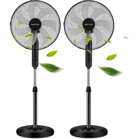 Taylor Swoden 7 Aspas Ventilador de pie Potente, 3 Velocidades, 50W Ventiladores, Altura Regulable, Oscilante, Rejilla de
