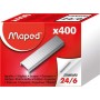 Maped - Grapadora de Oficina - Ergologic Mini 26/6 - Grapadora Manual - Zona de Apoyo Blanda - Compatible con Grapas 24/6 y 26/6