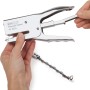 Rapesco 1298A Porpoise Grapadora de Tenaza con 10.000 Grapas Tipo 26/8 mm, Capacidad para 45 Hojas, Cromo