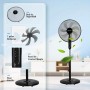 Taylor Swoden Ventilador de pie Potente, Oscilante, Altura Regulable, Ventiladores Silencioso, 3 Velocidades, 7 Aspas, Rejilla
