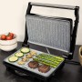 Cecotec Parrilla Eléctrica Rock'Ngrill 1500 Rapid, 1500 W, Revestimiento de Piedra Rockstone, Placa Superior Adaptable en